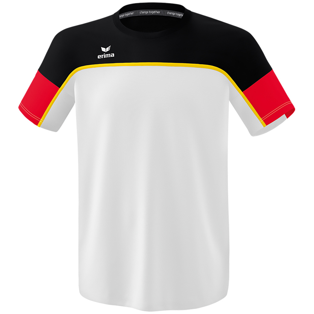 ERIMA CHANGE SHORT SLEEVE T-SHIRT, WHITE-BLACK-RED KIDS. 