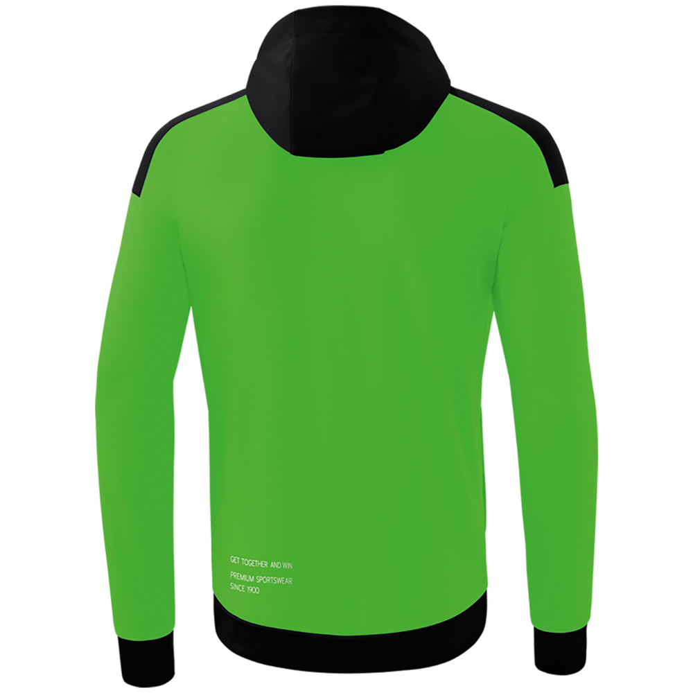 ERIMA CHANGE TRAINING JACKET WITH HOOD, GREEN-BLACK-WHITE MEN. 