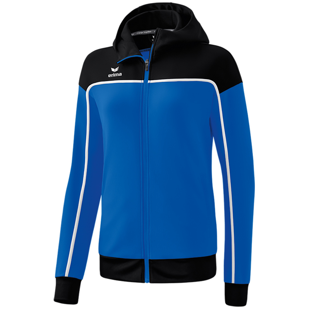 ERIMA CHANGE TRAINING JACKET WITH HOOD, NEW ROYAL-BLACK-WHITE WOMEN. 