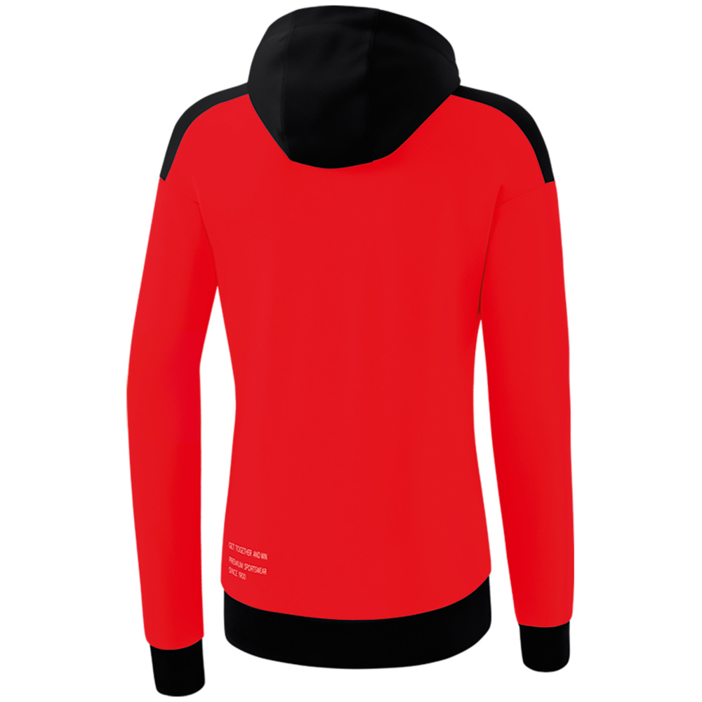 ERIMA CHANGE TRAINING JACKET WITH HOOD, RED-BLACK-WHITE WOMEN. 