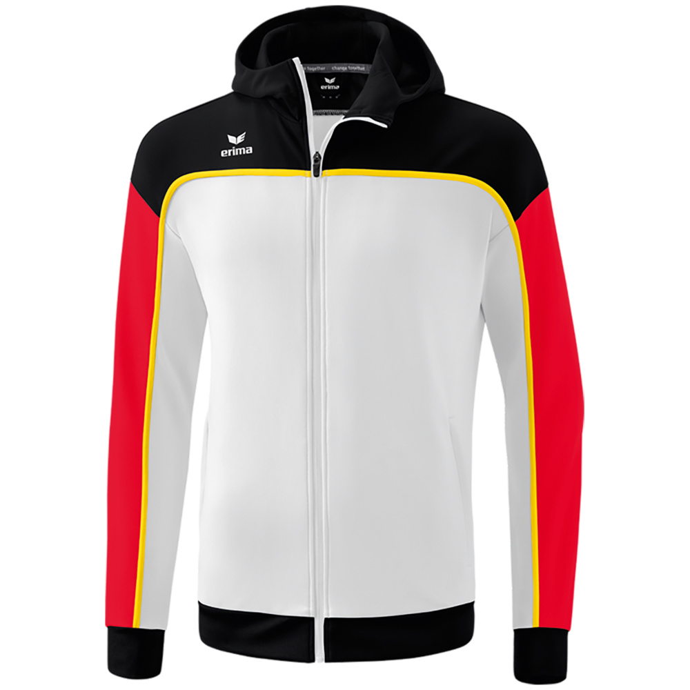 ERIMA CHANGE TRAINING JACKET WITH HOOD, WHITE-BLACK-RED MEN. 