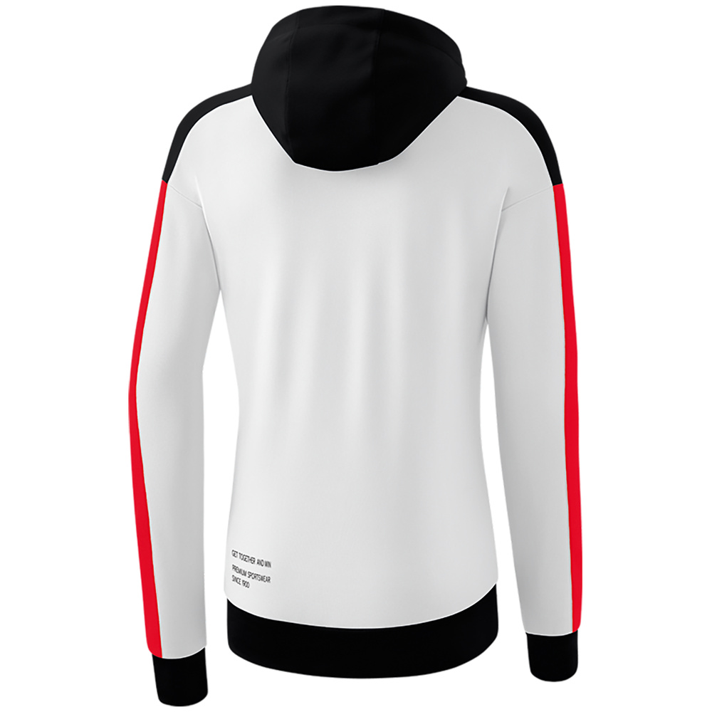 ERIMA CHANGE TRAINING JACKET WITH HOOD, WHITE-BLACK-RED WOMEN. 