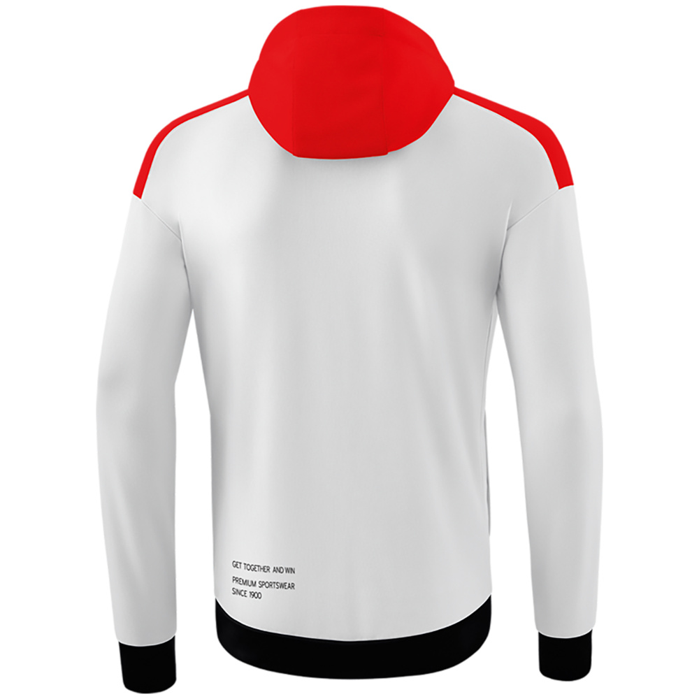 ERIMA CHANGE TRAINING JACKET WITH HOOD, WHITE-RED-BLACK MEN. 