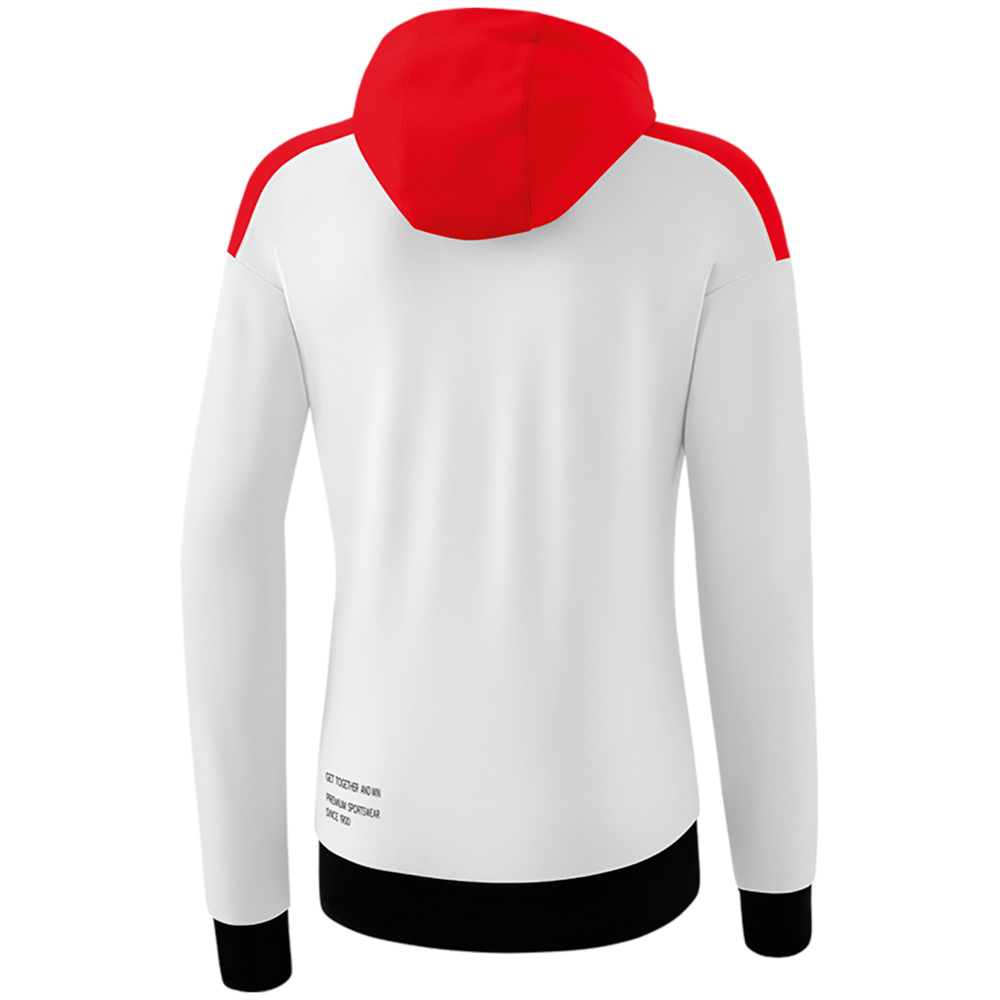 ERIMA CHANGE TRAINING JACKET WITH HOOD, WHITE-RED-BLACK WOMEN. 