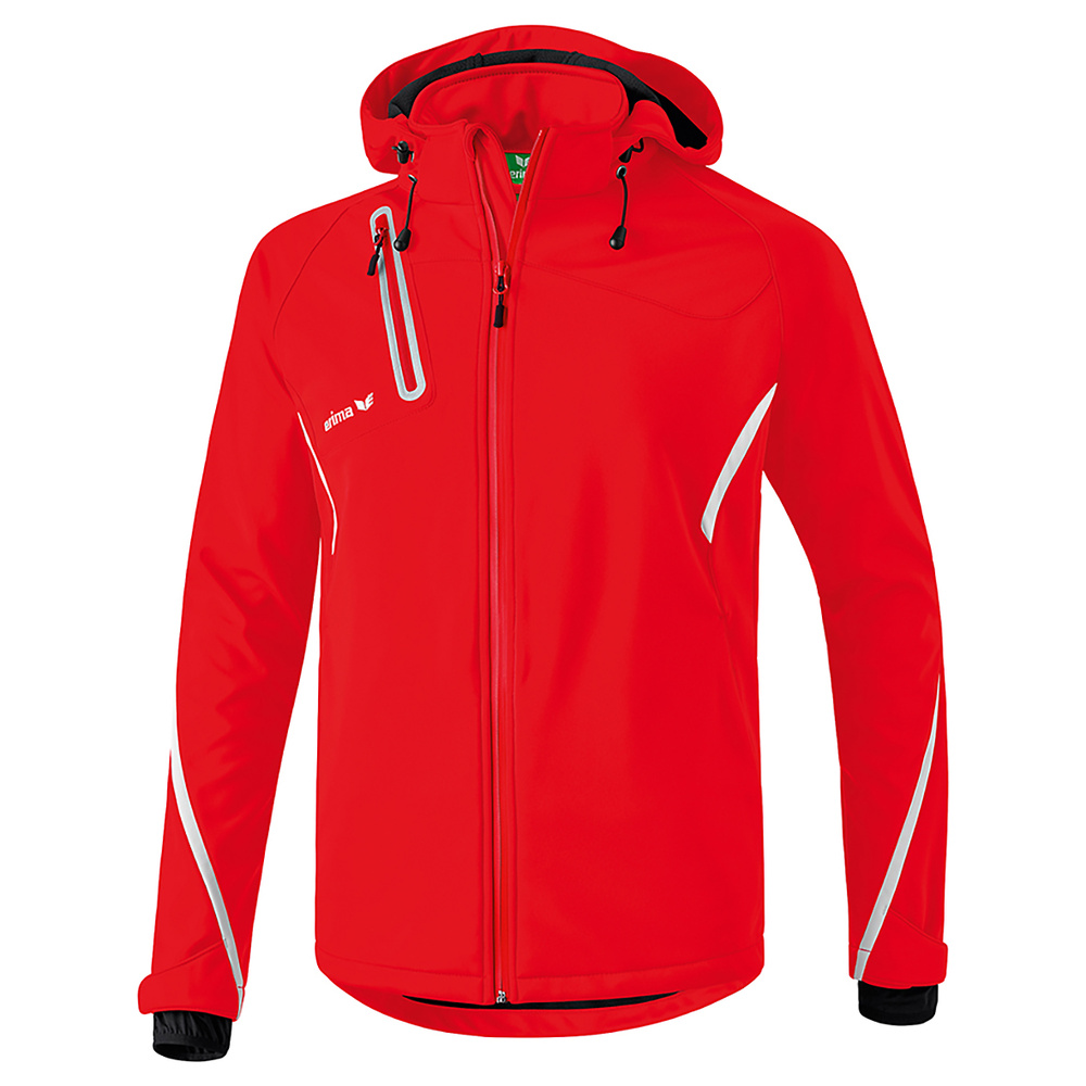 ERIMA CHAQUETA SOFTSHELL FUNCIONAL, ROJA-BLANCA NIÑO. 