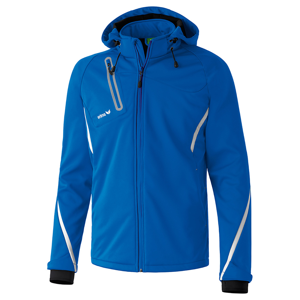 ERIMA CHAQUETA SOFTSHELL FUNCIONAL, ROYAL-BLANCA HOMBRE. 