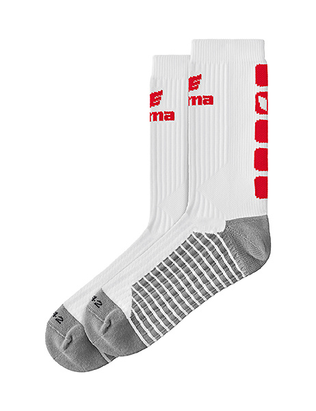 ERIMA CLASSIC 5-C CALCETINES, BLANCO-ROJO. 