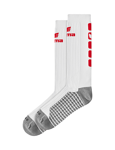 ERIMA CLASSIC 5-C CALCETINES LARGOS, BLANCO-ROJO. 