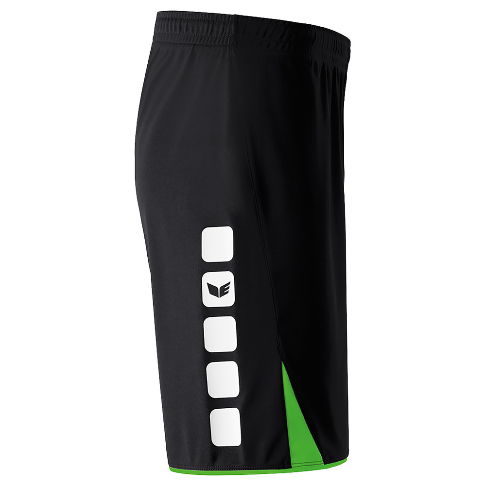 ERIMA CLASSIC 5-C SHORTS, BLACK-GREEN KIDS. 