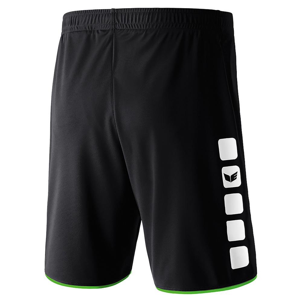 ERIMA CLASSIC 5-C SHORTS, BLACK-GREEN KIDS. 