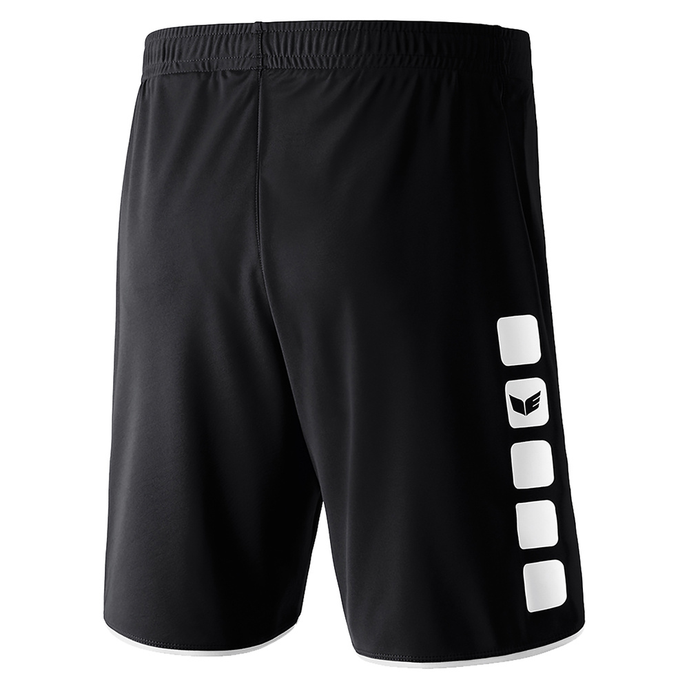 ERIMA CLASSIC 5-C SHORTS, NEGRO-BLANCO HOMBRE. 