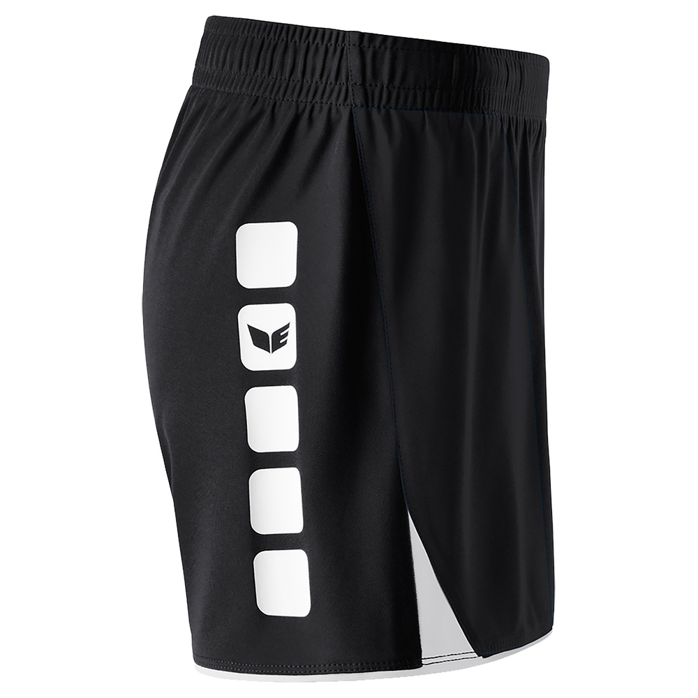 ERIMA CLASSIC 5-C SHORTS, NEGRO-BLANCO MUJER. 