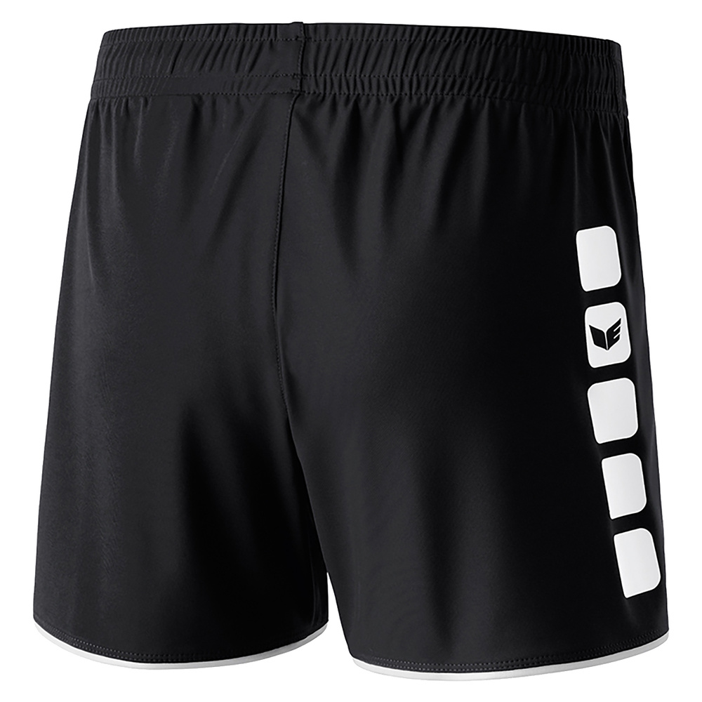 ERIMA CLASSIC 5-C SHORTS, NEGRO-BLANCO MUJER. 