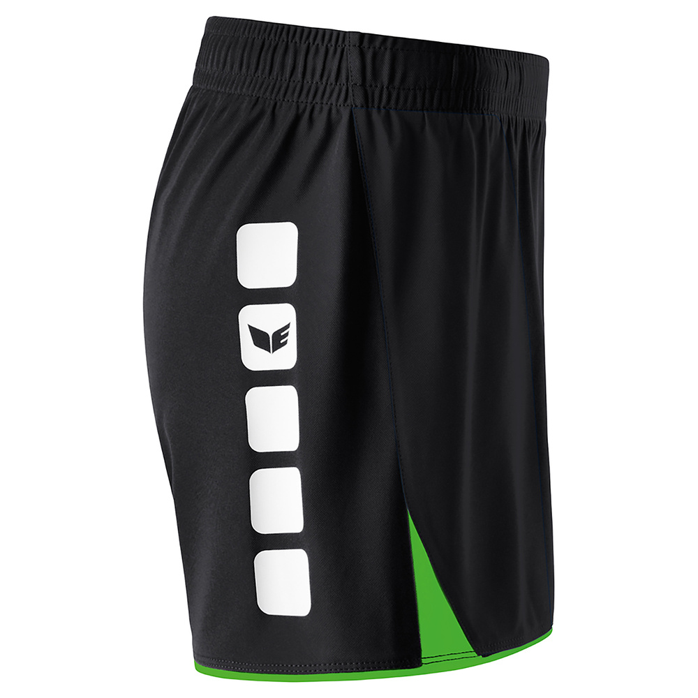 ERIMA CLASSIC 5-C SHORTS, NEGRO-VERDE MUJER. 