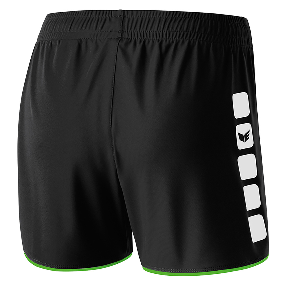 ERIMA CLASSIC 5-C SHORTS, NEGRO-VERDE MUJER. 