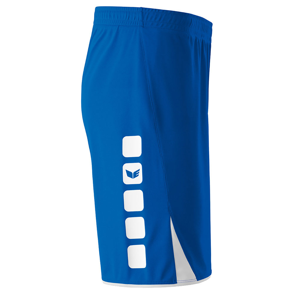 ERIMA CLASSIC 5-C SHORTS, NEW ROYAL-WHITE KIDS. 