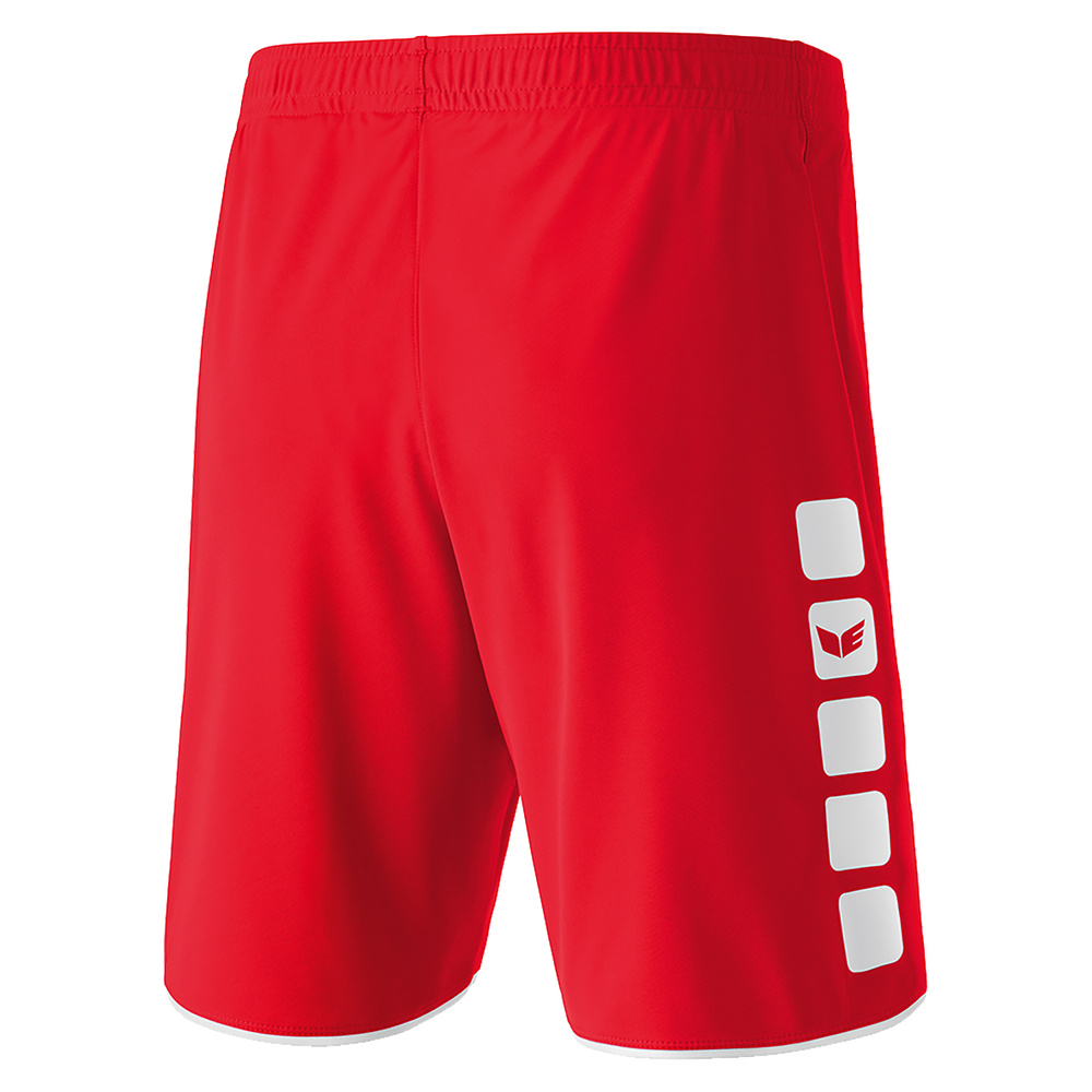 ERIMA CLASSIC 5-C SHORTS, ROJO-BLANCO HOMBRE. 