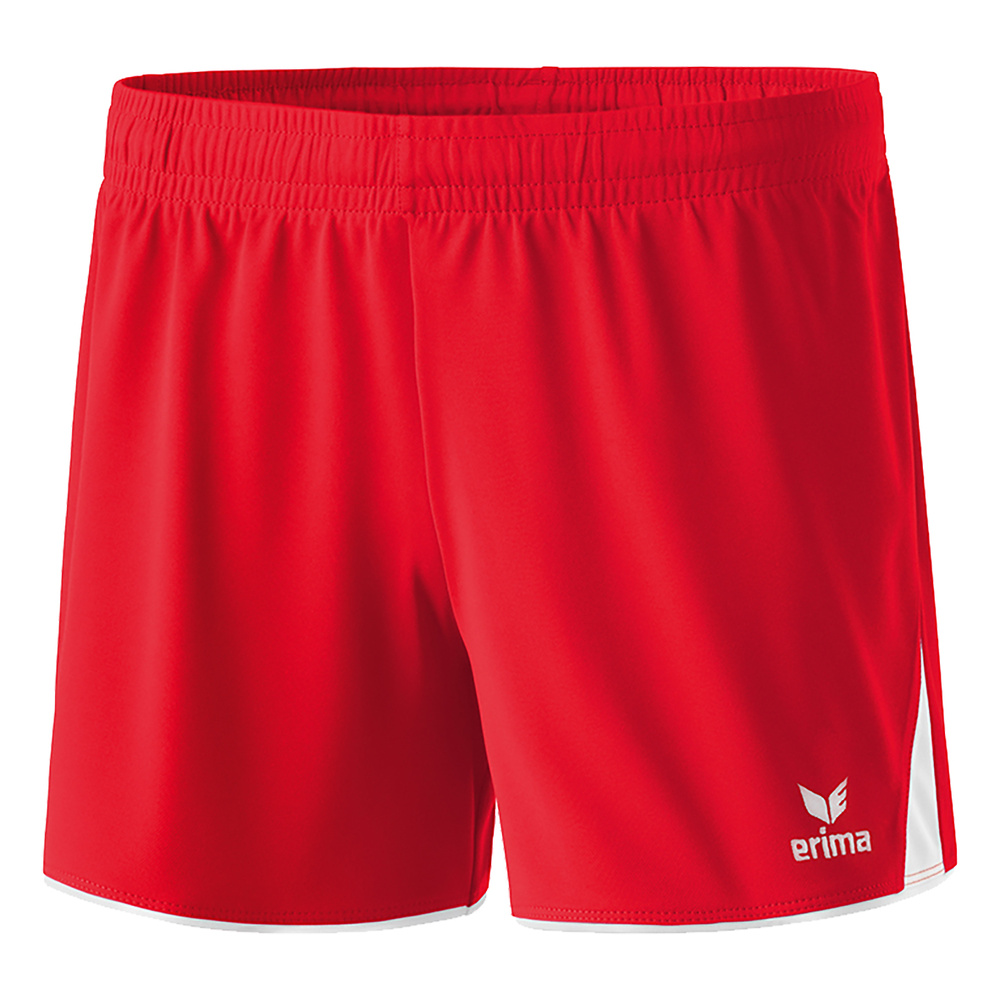 ERIMA CLASSIC 5-C SHORTS, ROJO-BLANCO MUJER. 