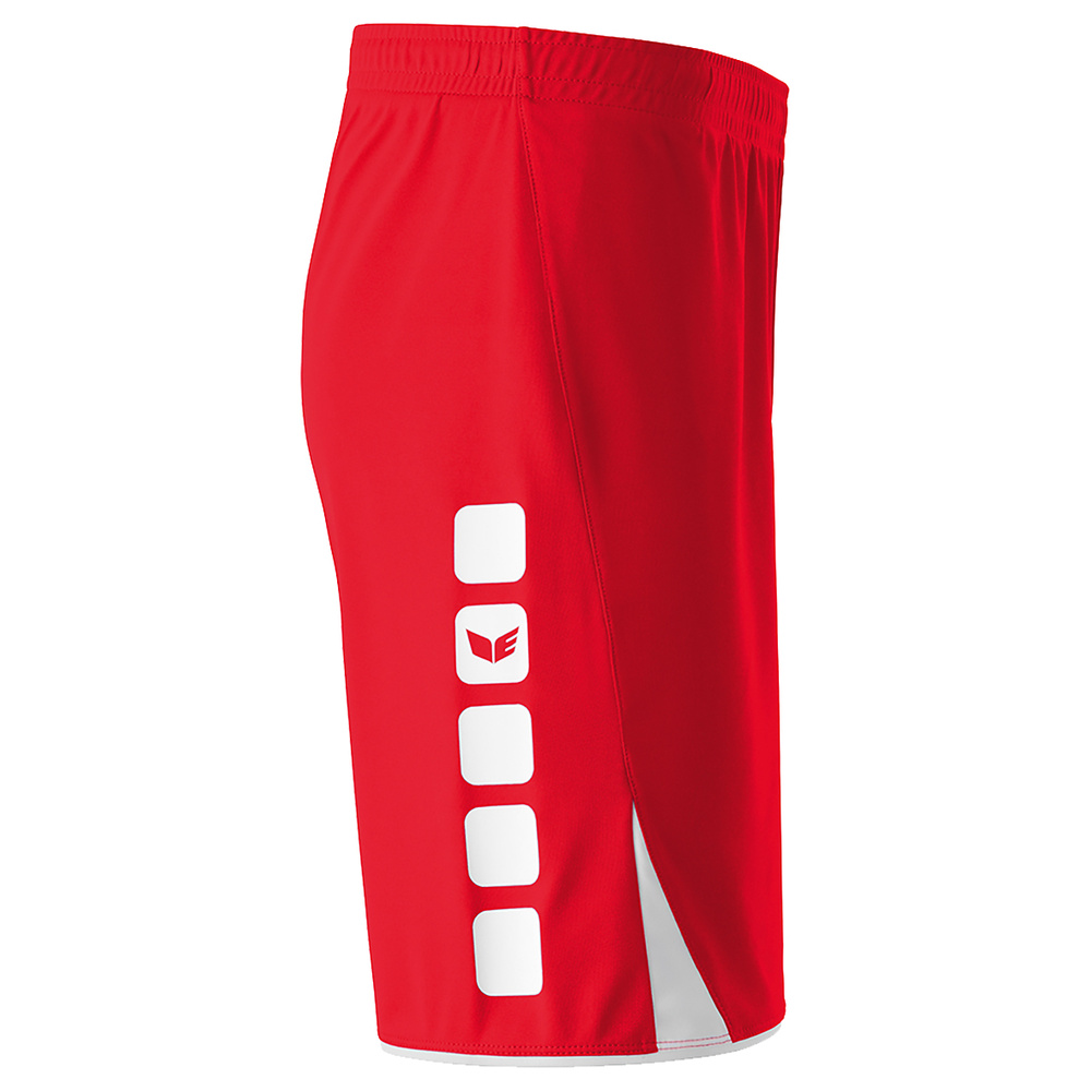 ERIMA CLASSIC 5-C SHORTS, ROJO-BLANCO NIÑO. 