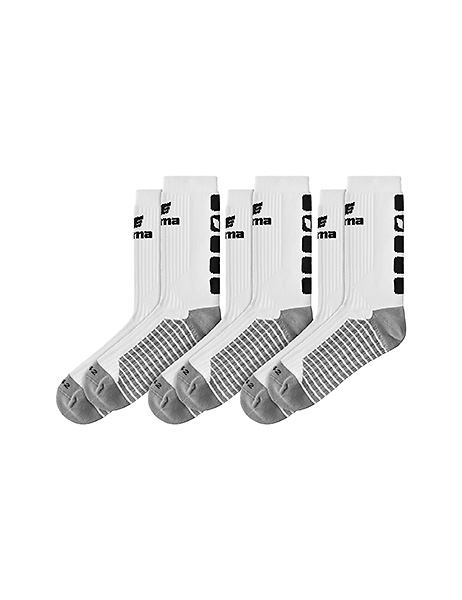 ERIMA CLASSIC 5-C SOCKS, WHITE-BLACK (3 PAIRS). 