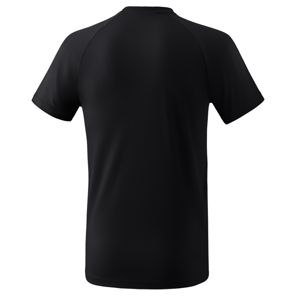 ERIMA ESSENTIAL 5-C CAMISETA MANGA CORTA, NEGRA-VERDE GECKO HOMBRE. 