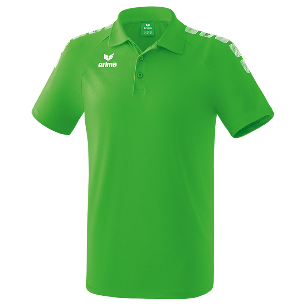 ERIMA ESSENTIAL 5-C POLO-SHIRT, GREEN-WHITE KIDS. 