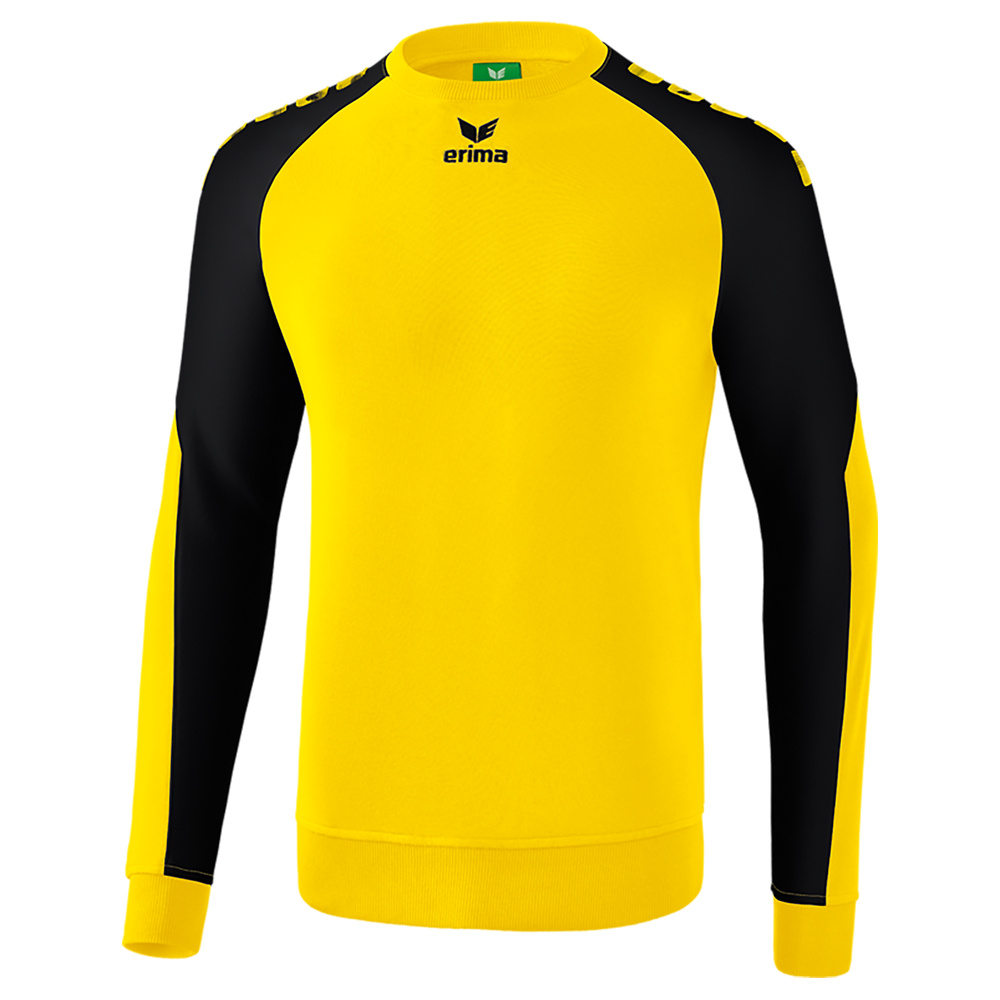 ERIMA ESSENTIAL 5-C SWEATSHIRT, YELLOW-BLACK KIDS. 