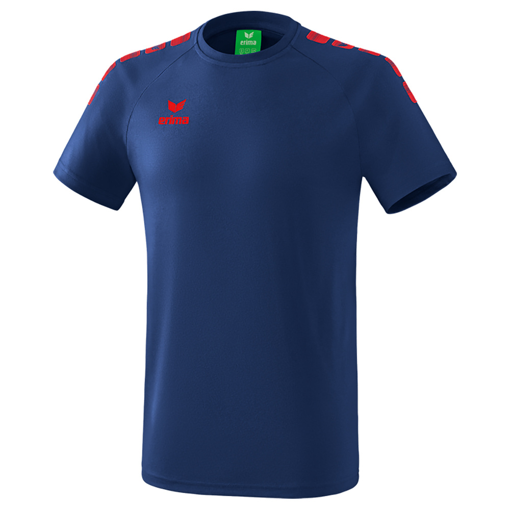 ERIMA ESSENTIAL 5-C T-SHIRT SHORT SLEEVE, NEW NAVY-RED KIDS. 