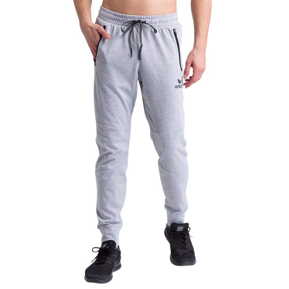 ERIMA ESSENTIAL PANTALÓN DE CHÁNDAL, GRIS-NEGRO HOMBRE. 