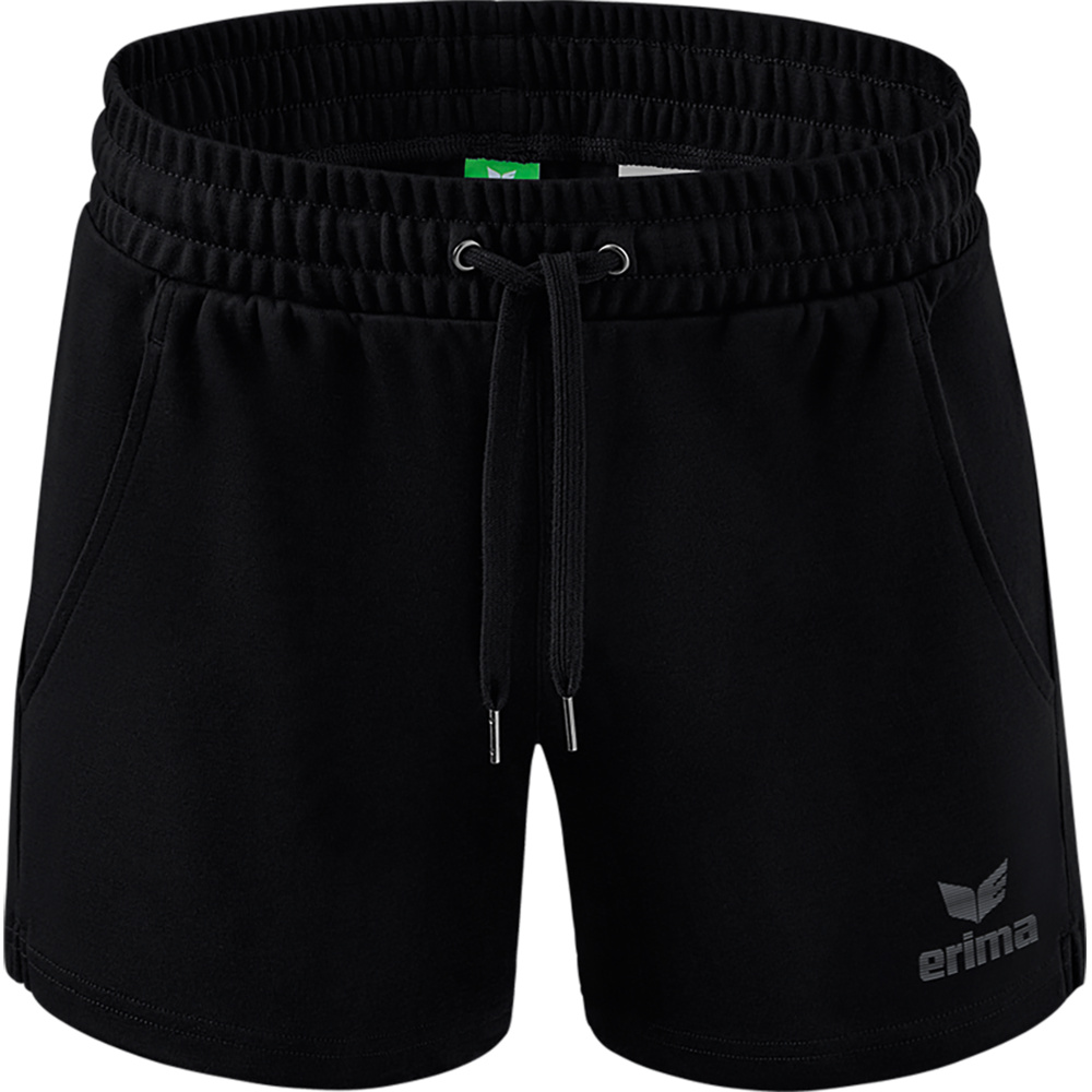 ERIMA ESSENTIAL SWEAT SHORTS, BLACK WOMEN. 