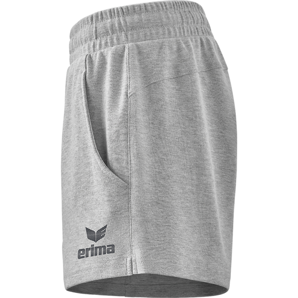 ERIMA ESSENTIAL SWEAT SHORTS, LIGHT GREY MARL WOMEN. 