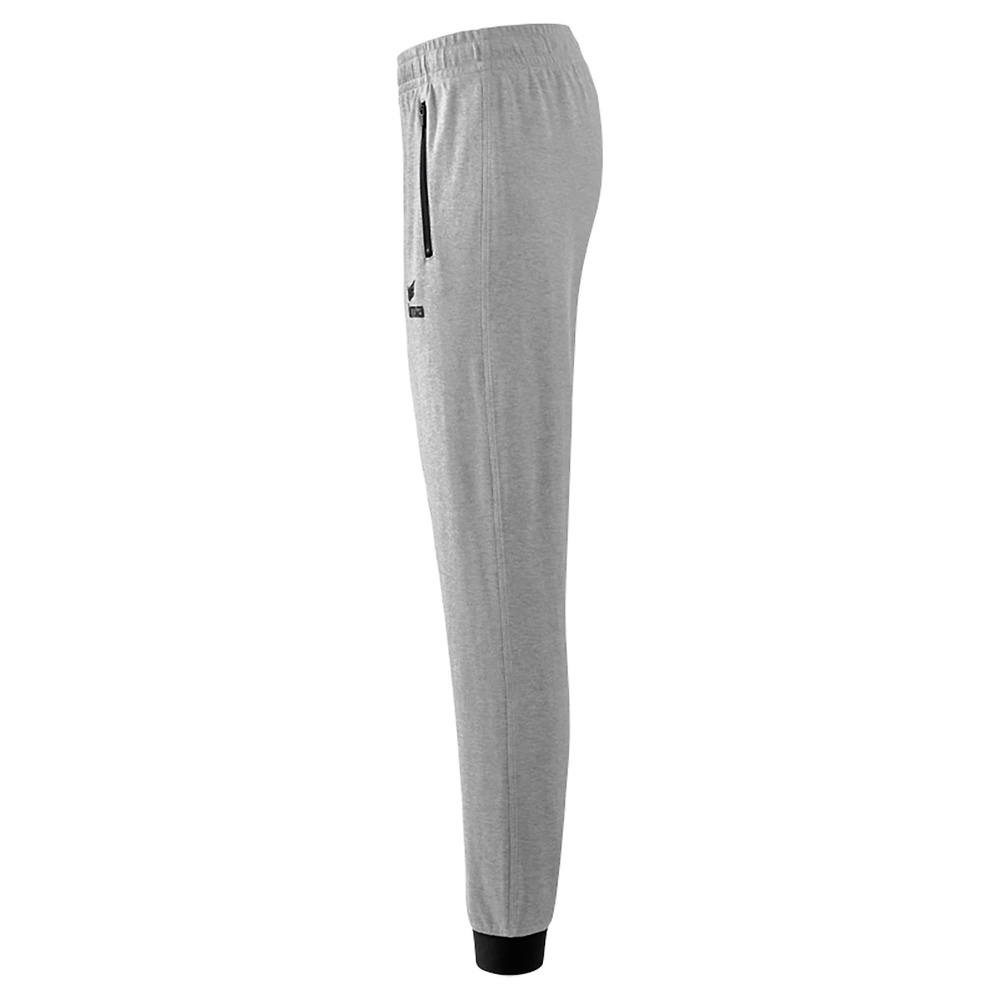 ERIMA ESSENTIAL SWEATPANTS, LIGHT GREY MARL-BLACK WOMAN. 