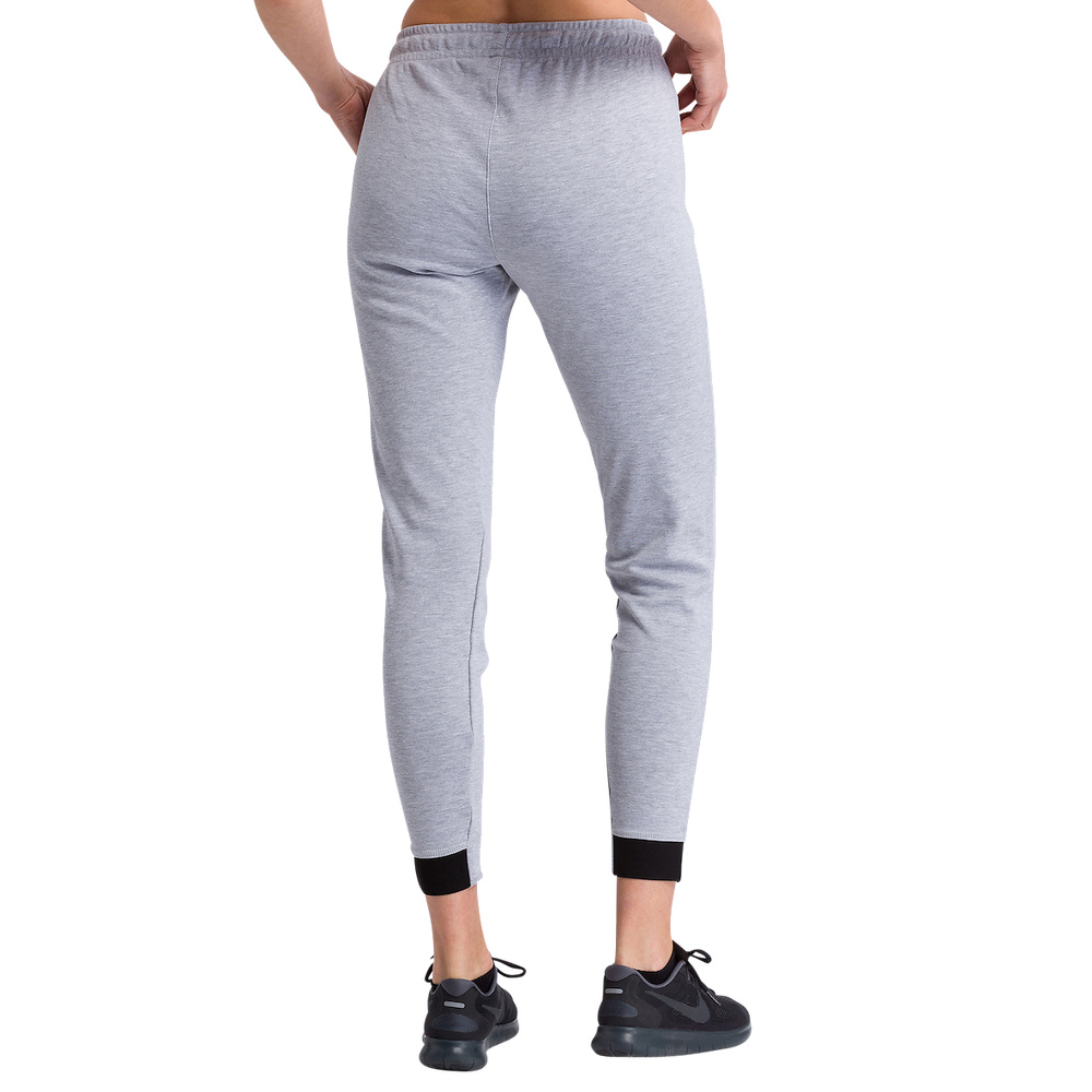 ERIMA ESSENTIAL SWEATPANTS, LIGHT GREY MARL-BLACK WOMAN. 