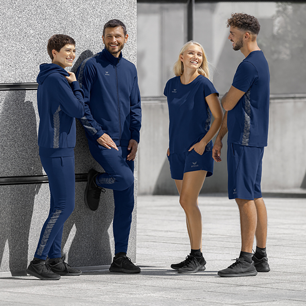 ERIMA ESSENTIAL TEAM HOODY, NEW NAVY-SLATE GREY WOMEN. 