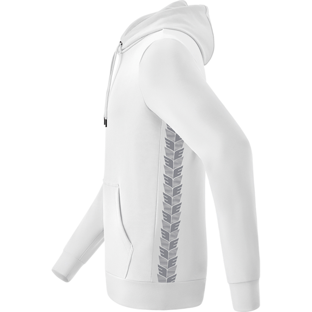 ERIMA ESSENTIAL TEAM HOODY, WHITE-GREY MONUMENT KIDS. 