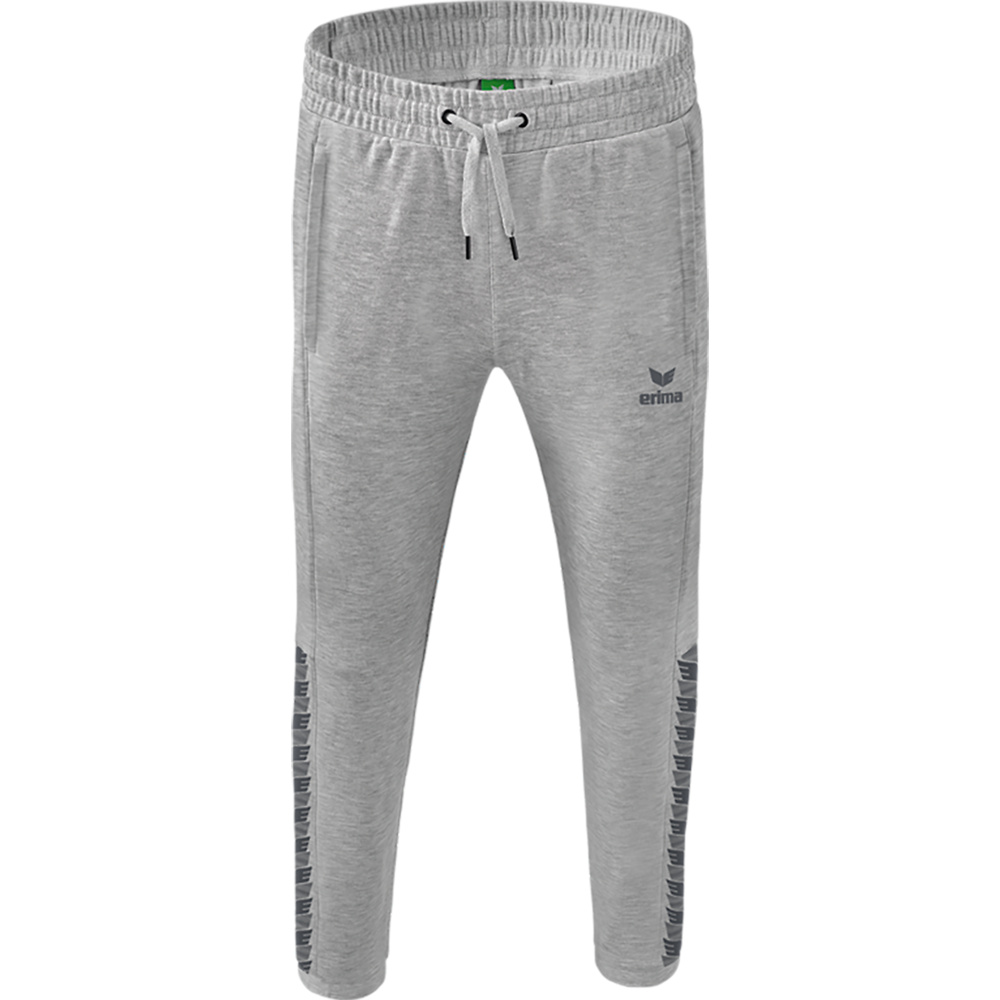 ERIMA ESSENTIAL TEAM SWEATPANTS, LIGHT GREY MARL-SLATE GREY KIDS. 