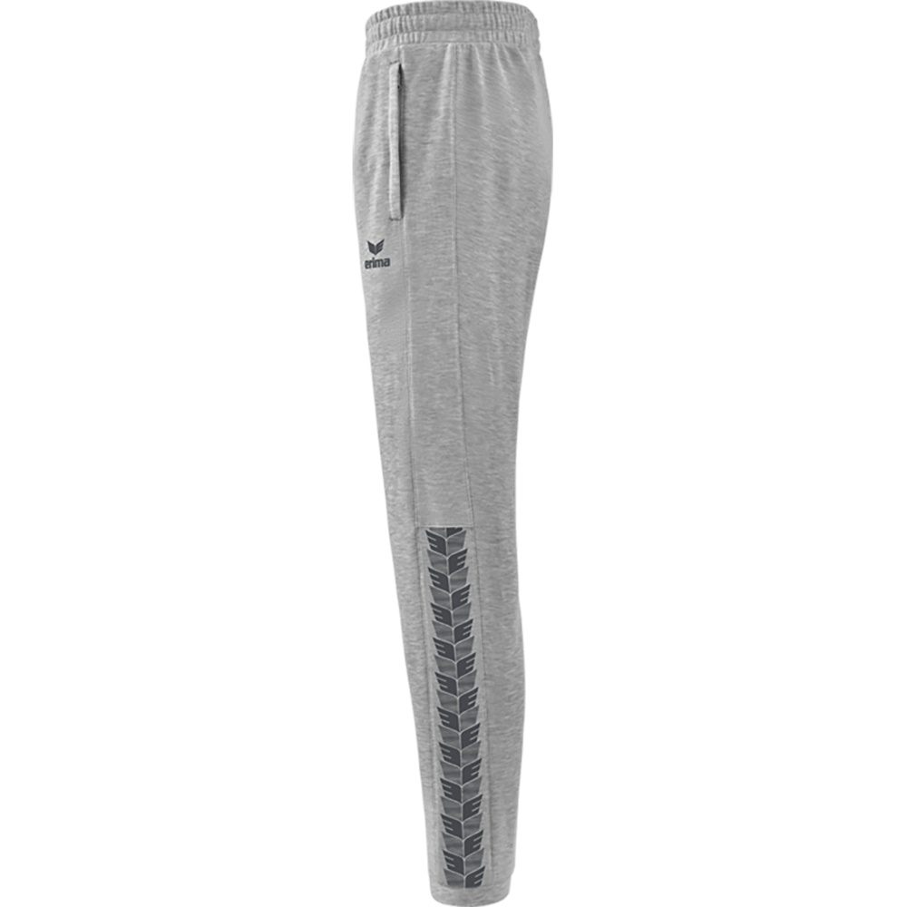 ERIMA ESSENTIAL TEAM SWEATPANTS, LIGHT GREY MARL-SLATE GREY KIDS. 