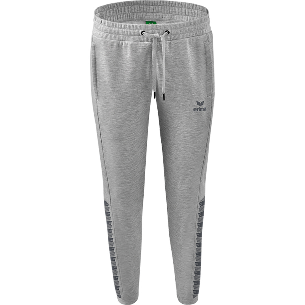 ERIMA ESSENTIAL TEAM SWEATPANTS, LIGHT GREY MARL-SLATE GREY WOMEN. 