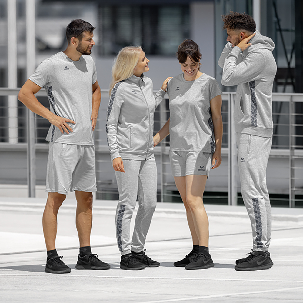 ERIMA ESSENTIAL TEAM SWEATPANTS, LIGHT GREY MARL-SLATE GREY WOMEN. 