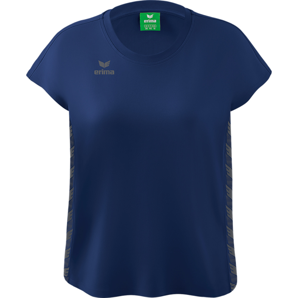 ERIMA ESSENTIAL TEAM T-SHIRT, NEW NAVY-SLATE GREY WOMEN. 