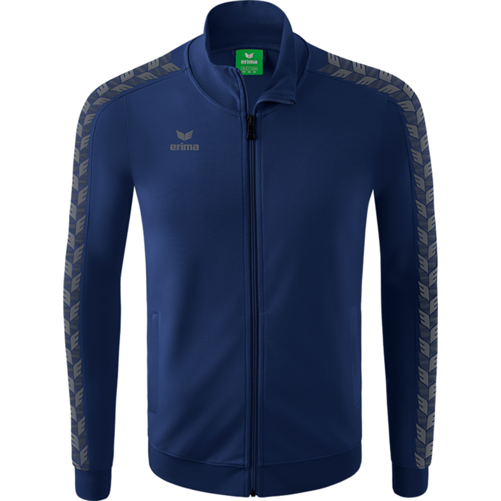 ERIMA ESSENTIAL TEAM TRACK TOP JACKET, NEW NAVY-SLATE GREY MEN. 