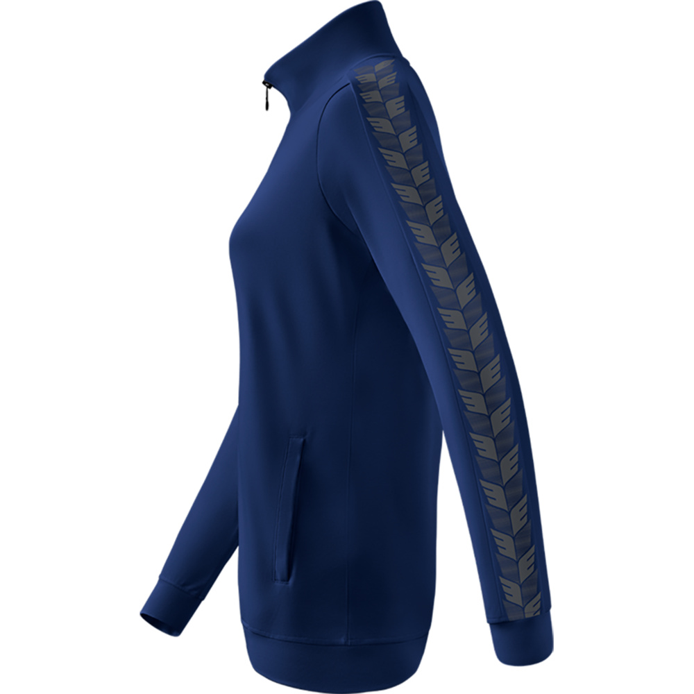 ERIMA ESSENTIAL TEAM TRACK TOP JACKET, NEW NAVY-SLATE GREY WOMEN. 