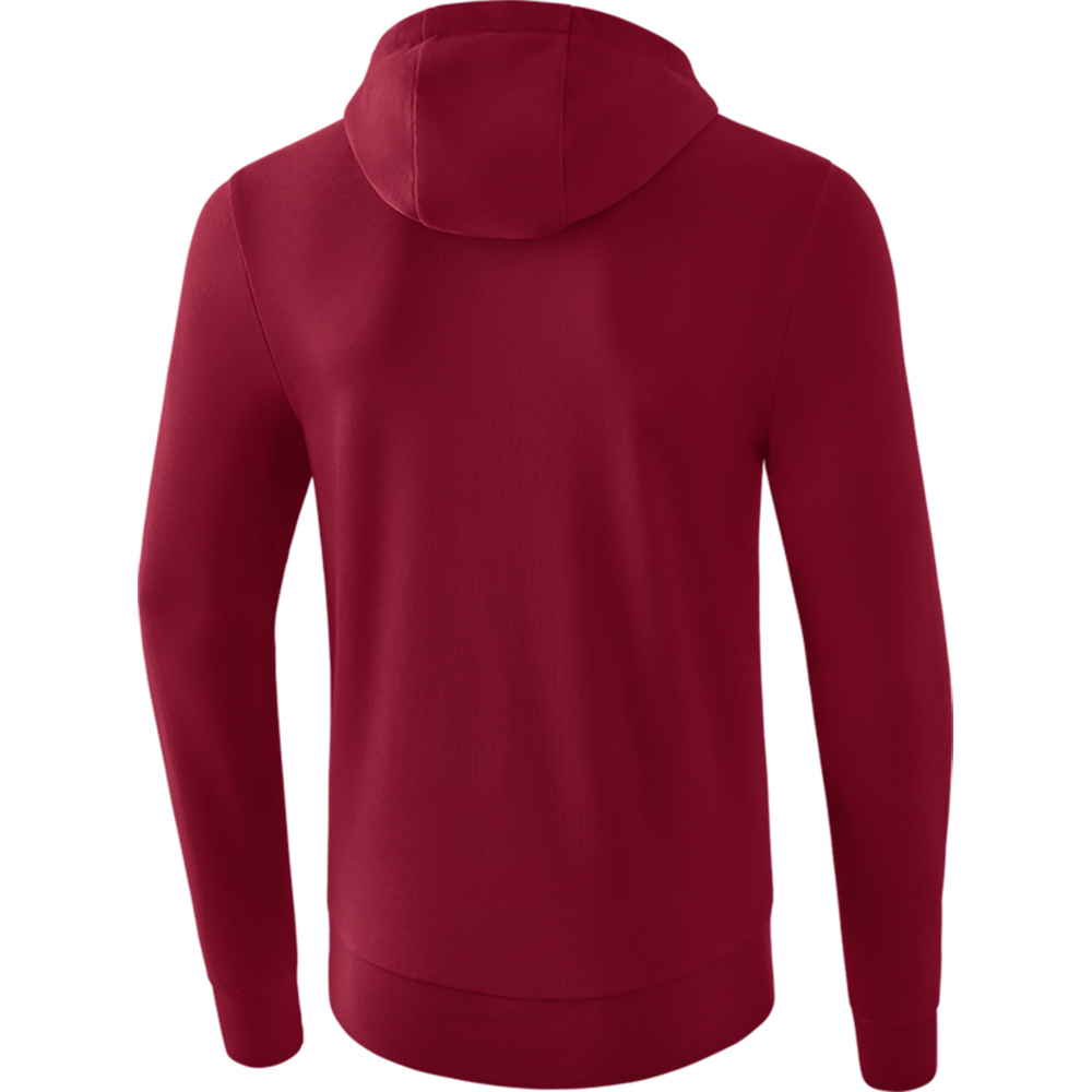 ERIMA HOODED SWEAT JACKET, BORDEAUX MEN. 