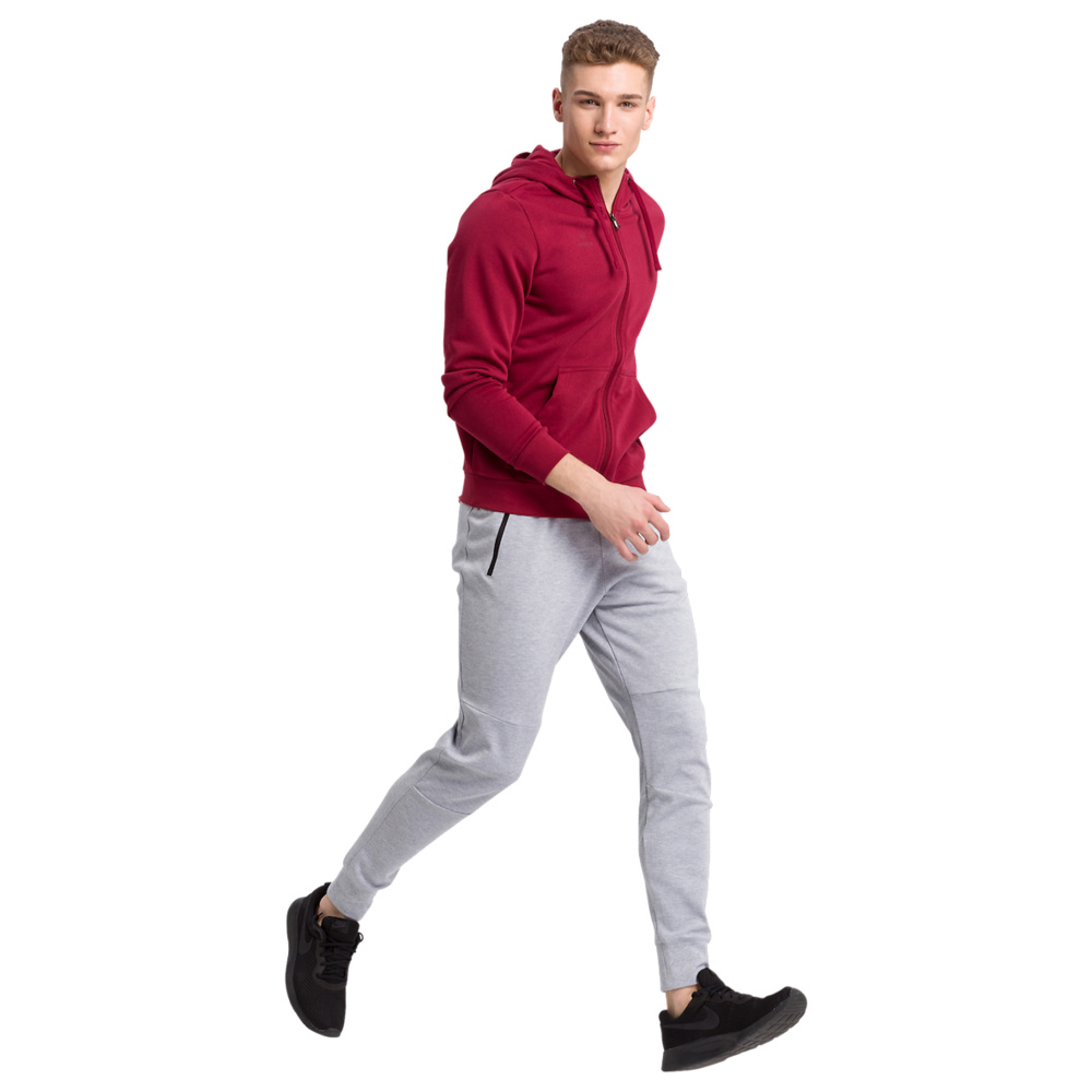 ERIMA HOODED SWEAT JACKET, BORDEAUX MEN. 