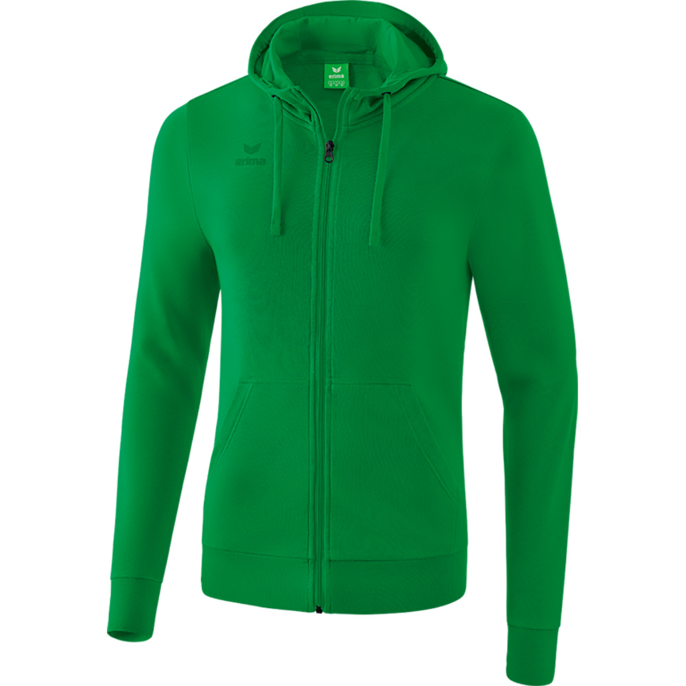 ERIMA HOODED SWEAT JACKET, EMERALD KIDS. 