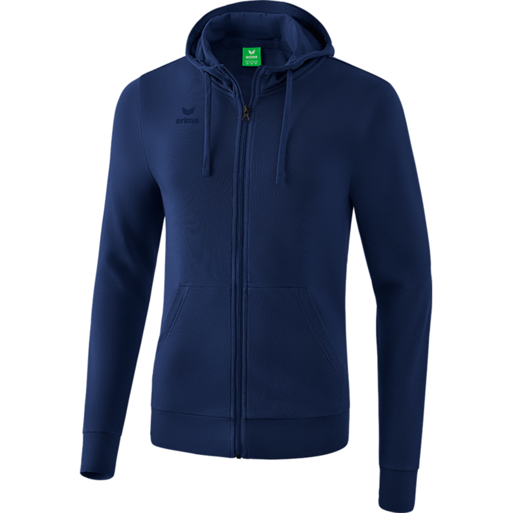 ERIMA HOODED SWEAT JACKET, NEW NAVY KIDS. 