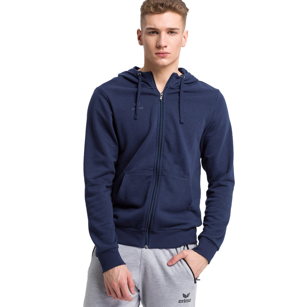 ERIMA HOODED SWEAT JACKET, NEW NAVY KIDS. 