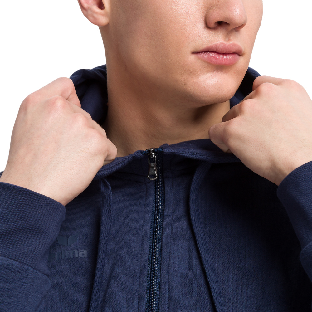 ERIMA HOODED SWEAT JACKET, NEW NAVY KIDS. 