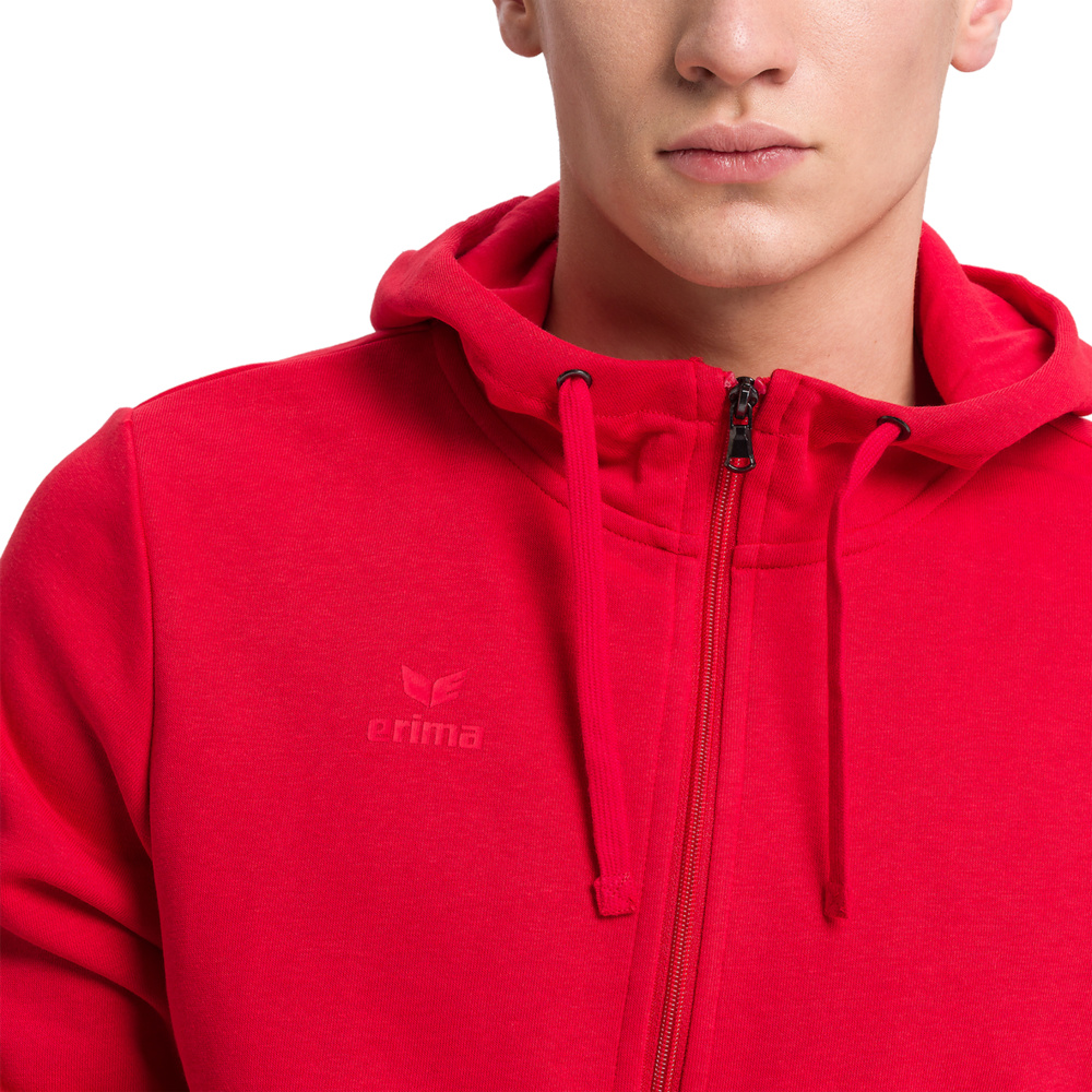 ERIMA HOODED SWEAT JACKET, RED KIDS. 