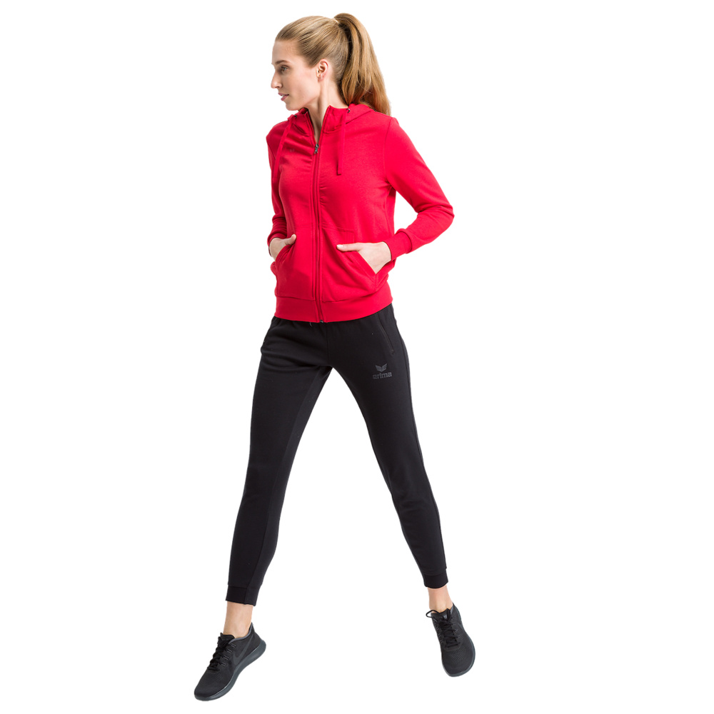 ERIMA HOODED SWEAT JACKET, RED WOMEN. 